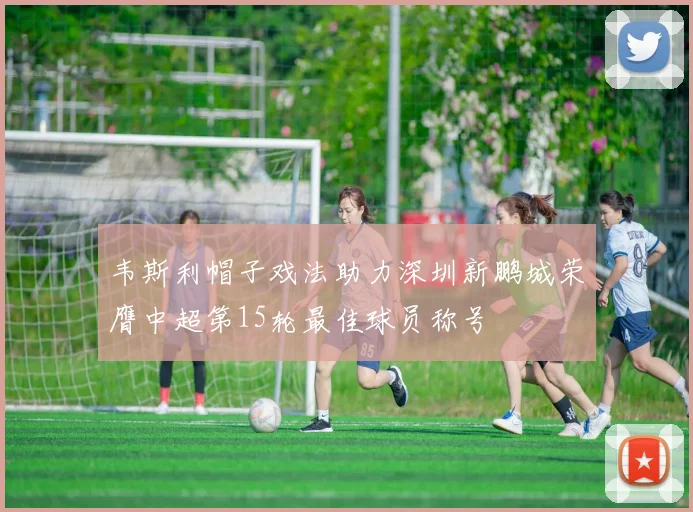 韦斯利帽子戏法助力深圳新鹏城荣膺中超第15轮最佳球员称号